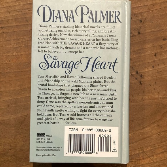 Vintage Diana Palmer 'The Savage Heart' Hardcover Book - Picture 3 of 12